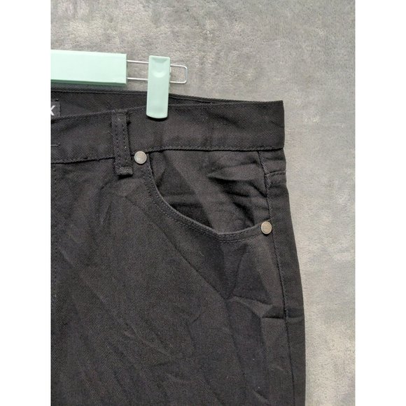 JEANETIX Men Jeans Mid Rise Straight Leg Solid Black Dark Wash W:38 L:32 - Picture 5 of 9